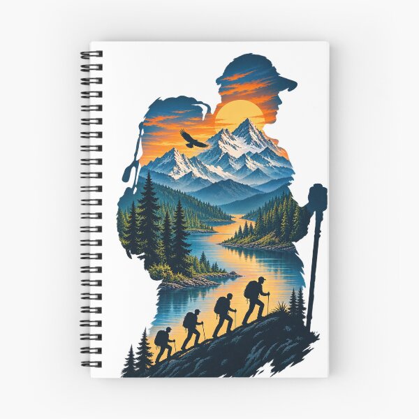 Item preview, Mountain Journey Double Exposure Adventure Silhouette Design designed and sold by CreativeNest Prints.