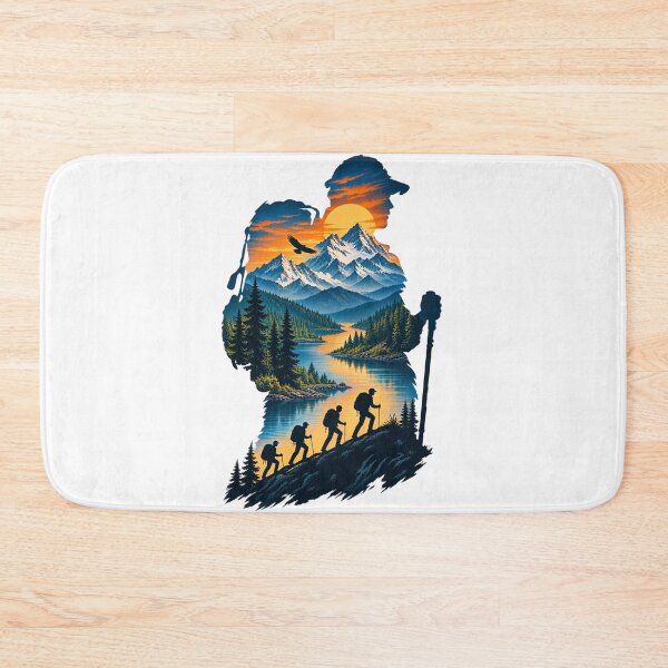 Item preview, Mountain Journey Double Exposure Adventure Silhouette Design designed and sold by CreativeNest Prints.