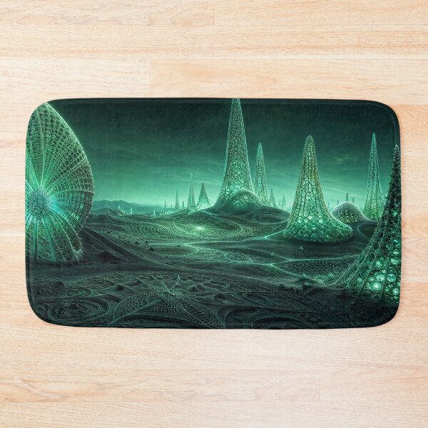 Item preview, Glowing Green Alien Crystal Towers Sacred Geometry | Monkeybusiness designed and sold by monkeybusiness.pt.