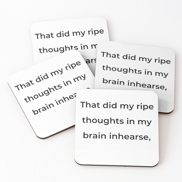 Item preview, “That did my ripe thoughts in my brain inhearse,” - print black designed and sold by ariksworld.