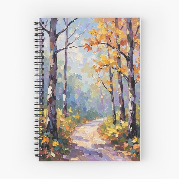 Item preview, Golden Forest Path – Autumn Oil Painting designed and sold by nhk999.