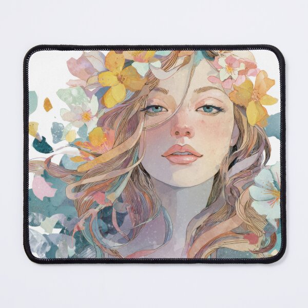 Item preview, Woman with flowers in her hair designed and sold by anytka.