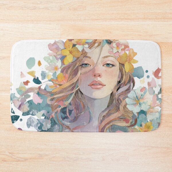 Item preview, Woman with flowers in her hair designed and sold by anytka.