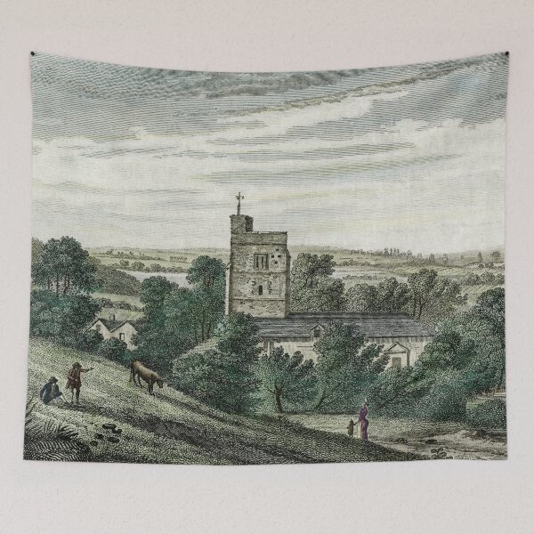Aperçu de l'œuvre Hornsey church in late 18th century rural landscape créée et vendue par TerryKerrImages.