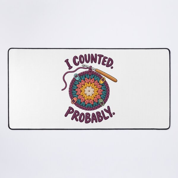 Item preview, Crochet I Counted Probably Fiber Craft Humor designed and sold by Artmares.