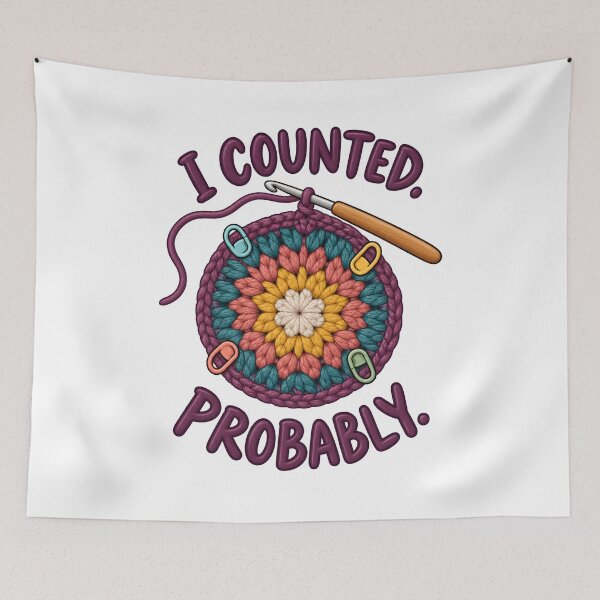 Item preview, Crochet I Counted Probably Fiber Craft Humor designed and sold by Artmares.