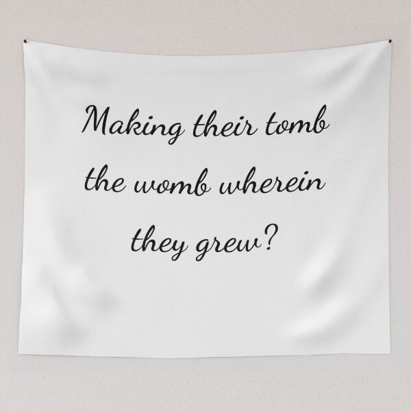 Item preview, “Making their tomb the womb wherein they grew?” - handwriting black designed and sold by ariksworld.
