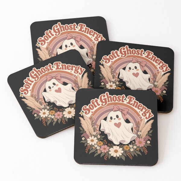 Item preview, Soft Ghost Energy Retro Floral Halloween Shirt designed and sold by Moss & Mellow.