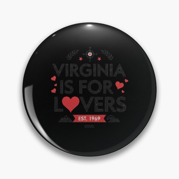 Item preview, Virginia Is For Lovers Est 1969 Heart Compass Slogan designed and sold by Dravienart.
