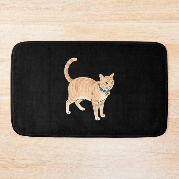 Item preview, Orange Tabby Cat with Blue Bell Collar designed and sold by OlyvieArt.