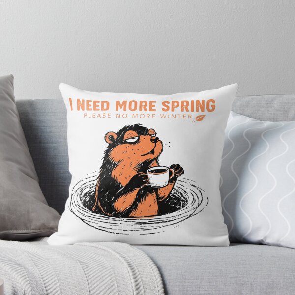 Item preview, Funny Groundhog I Need More Spring Vintage Art designed and sold by DariaOltes.