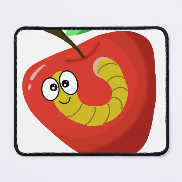 Item preview, Cute Apple Worm designed and sold by LeisuretimeArt.