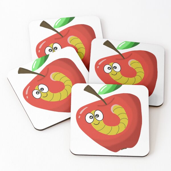 Item preview, Cute Apple Worm designed and sold by LeisuretimeArt.