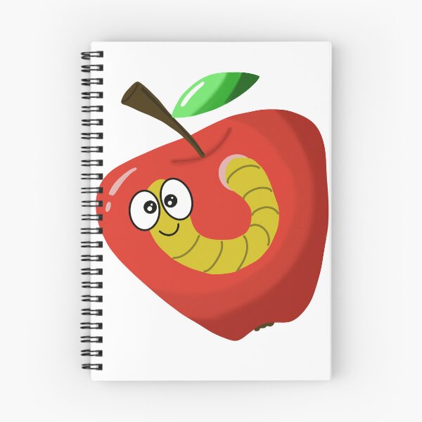 Item preview, Cute Apple Worm designed and sold by LeisuretimeArt.
