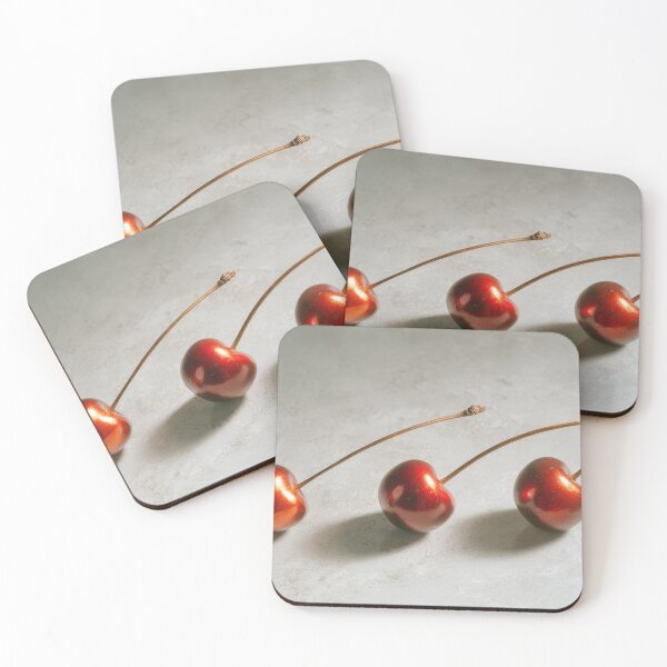 Item preview, Cherries placed on a light surface designed and sold by anytka.