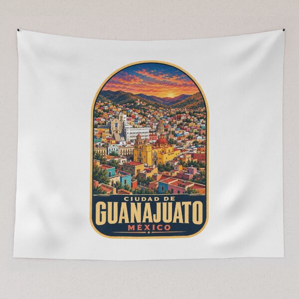 Item preview, Colorful Guanajuato Mexico Panorama designed and sold by BeachWhisper.