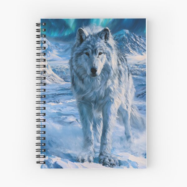 Item preview, A gigantic Amarok of Inuit mythology standing upon a vast snow-covered Arctic landscape beneath the northern lights, Fantasy & Mythological Creatures designed and sold by CDC40.