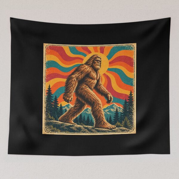 Item preview, Retro Groovy Bigfoot Vintage Psychedelic Poster designed and sold by Swanny's Custom T-shirt and Gift Designs.