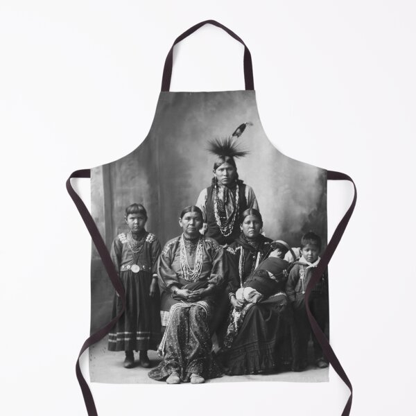 Item preview, Fotografía antigua en blanco y negro de una familia indígena Sauk de 1899, retrato de cuerpo entero. designed and sold by Astrid Arkhangelsky.