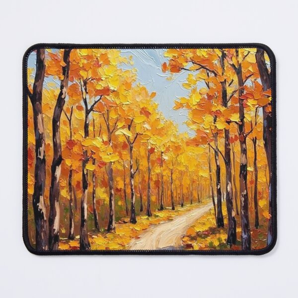 Item preview, Golden Forest Path IV – Autumn Oil Painting designed and sold by nhk999.
