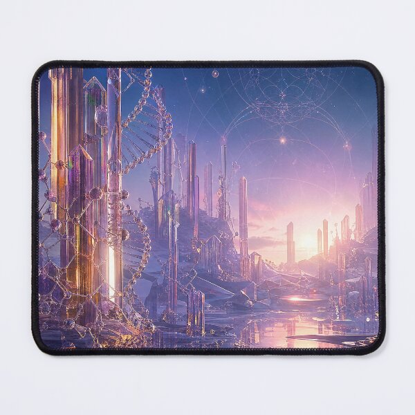 Item preview, Glowing Amethyst Crystal City Sunset Sacred Geometry | Monkeybusiness designed and sold by monkeybusiness.pt.