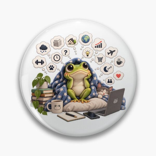 Item preview, Overthinking Frog designed and sold by KvytoDsgn.