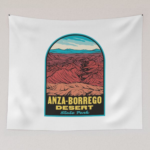 Item preview, Anza-Borrego Desert State Park Retro Travel Illustration designed and sold by HalpinDesign.