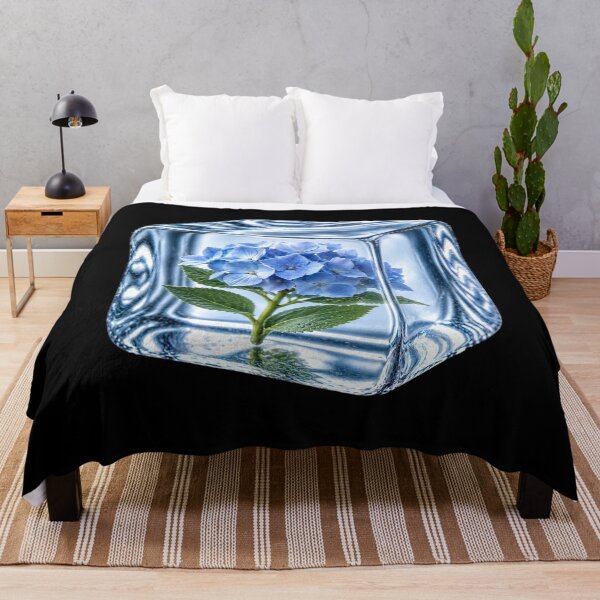 Item preview, Blue Hydrangea Frozen in Ice Cube designed and sold by MichalHau.