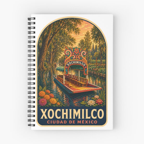 Item preview, Xochimilco Mexico City Trajinera designed and sold by BeachWhisper.