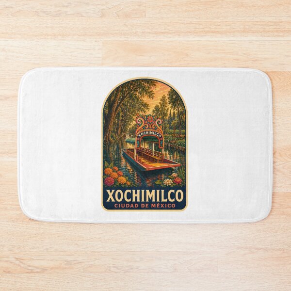 Item preview, Xochimilco Mexico City Trajinera designed and sold by BeachWhisper.