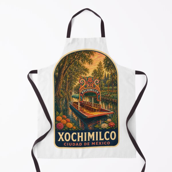 Item preview, Xochimilco Mexico City Trajinera designed and sold by BeachWhisper.