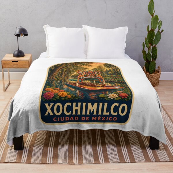 Item preview, Xochimilco Mexico City Trajinera designed and sold by BeachWhisper.