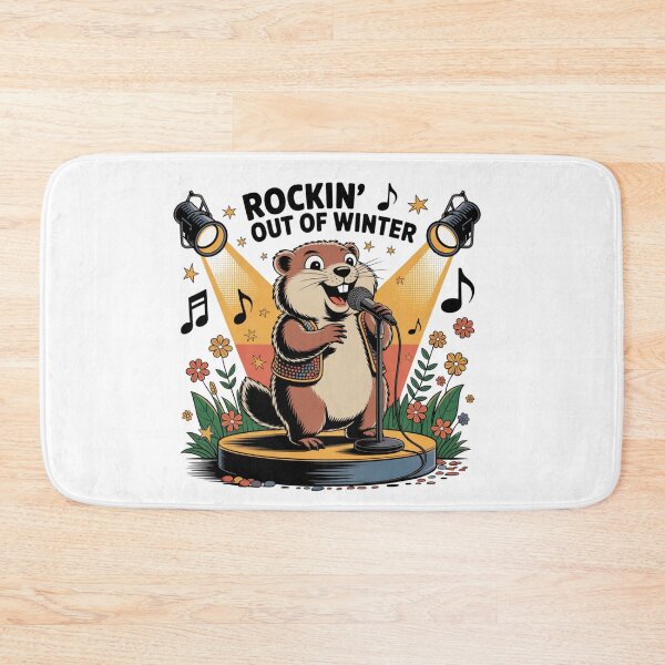 Item preview, Singing Groundhog Stage Performer Retro Floral Art designed and sold by DariaOltes.