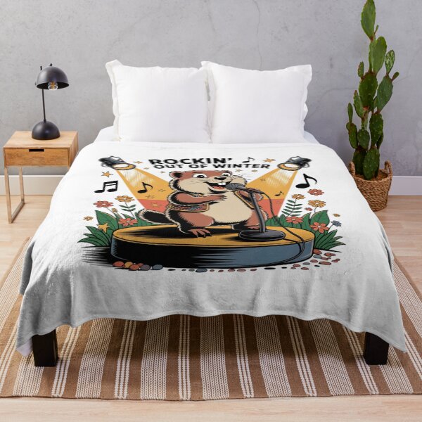 Item preview, Singing Groundhog Stage Performer Retro Floral Art designed and sold by DariaOltes.