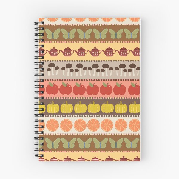 Item preview, Autumn Harvest Kitchen Pattern Retro Tea, Apples, Mushrooms & Pumpkins designed and sold by Navitaloves.