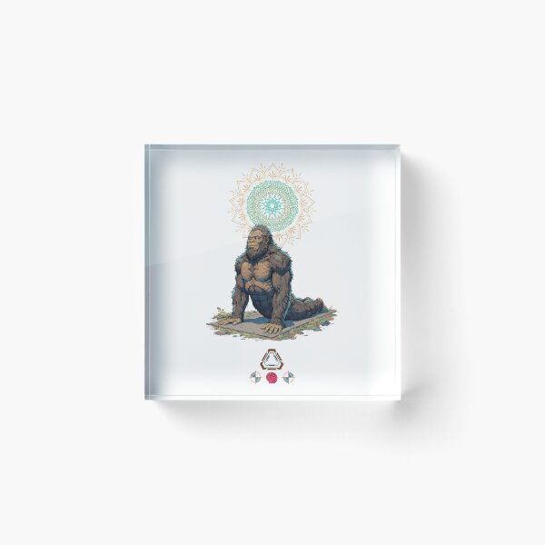 Item preview, Bigfoot Cobra Pose Yoga Sasquatch Comic Art designed and sold by Whimsy Trail Co.