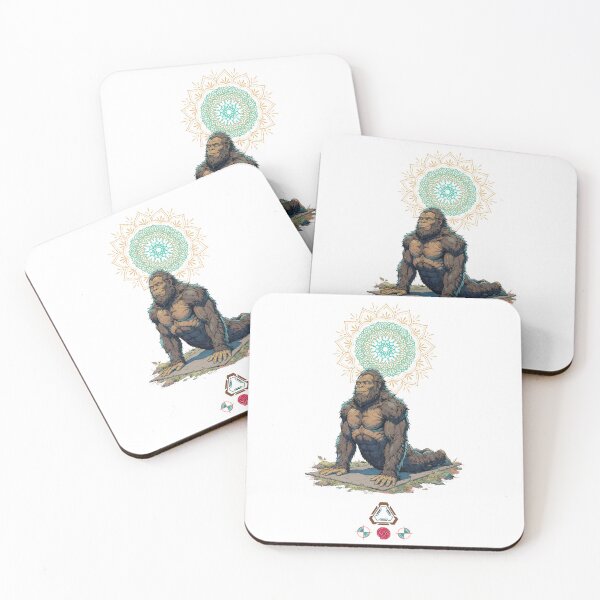 Item preview, Bigfoot Cobra Pose Yoga Sasquatch Comic Art designed and sold by Whimsy Trail Co.