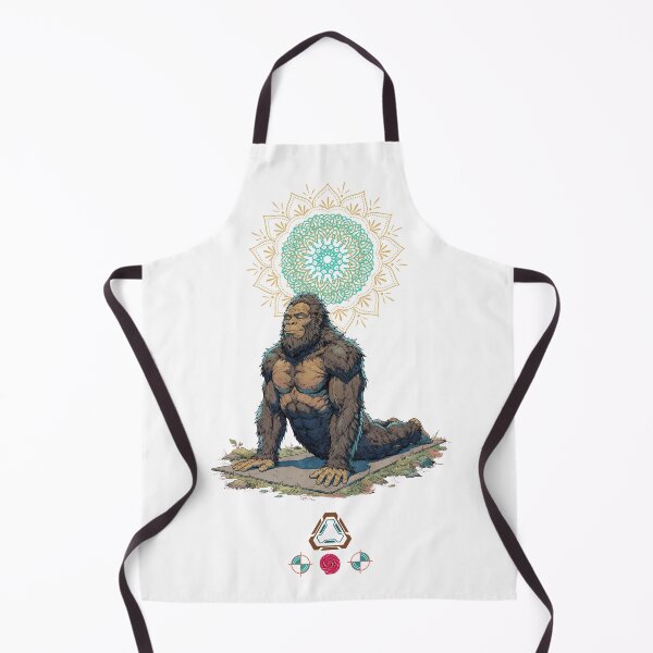 Item preview, Bigfoot Cobra Pose Yoga Sasquatch Comic Art designed and sold by Whimsy Trail Co.