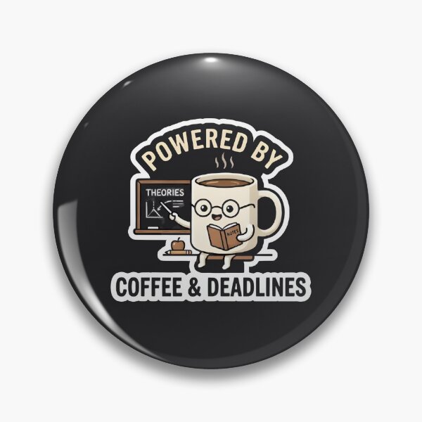 Item preview, Powered By Coffee And Deadlines Funny Back To School Coffee Mug designed and sold by eihabo.