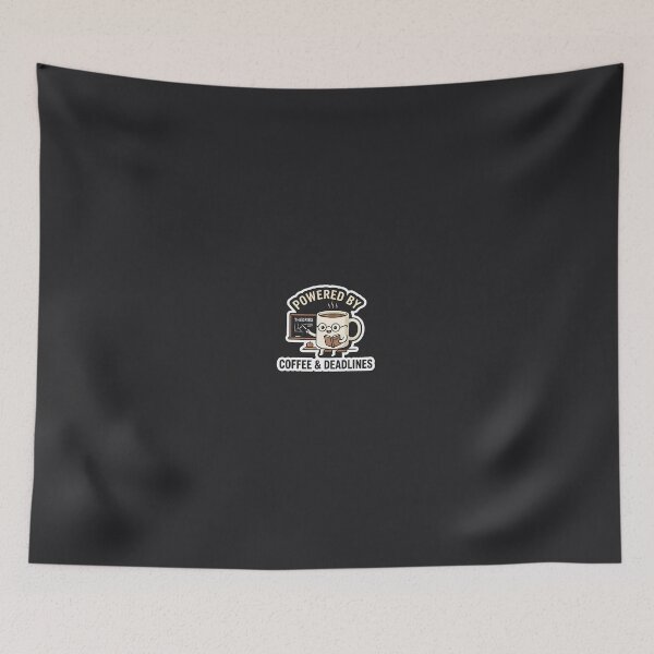 Item preview, Powered By Coffee And Deadlines Funny Back To School Coffee Mug designed and sold by eihabo.