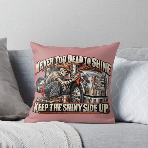 Item preview, Never Too Dead To Shine | Keep The Shiny Side Up | Cowboy Skeleton Trucker Art designed and sold by NomadForge.