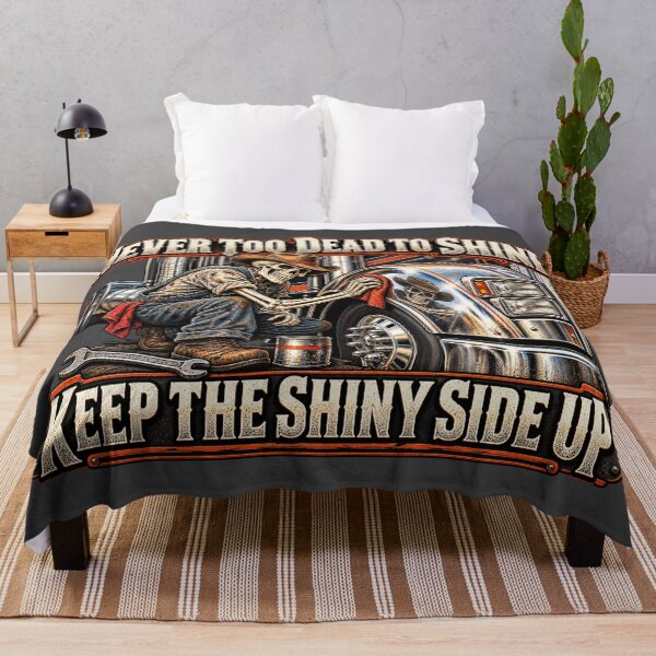 Item preview, Never Too Dead To Shine | Keep The Shiny Side Up | Cowboy Skeleton Trucker Art designed and sold by NomadForge.