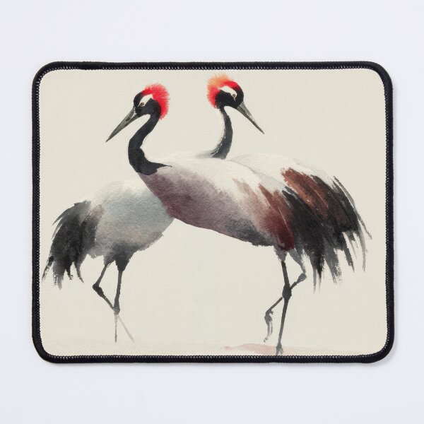 Item preview, Cranes stand together in watercolors designed and sold by anytka.