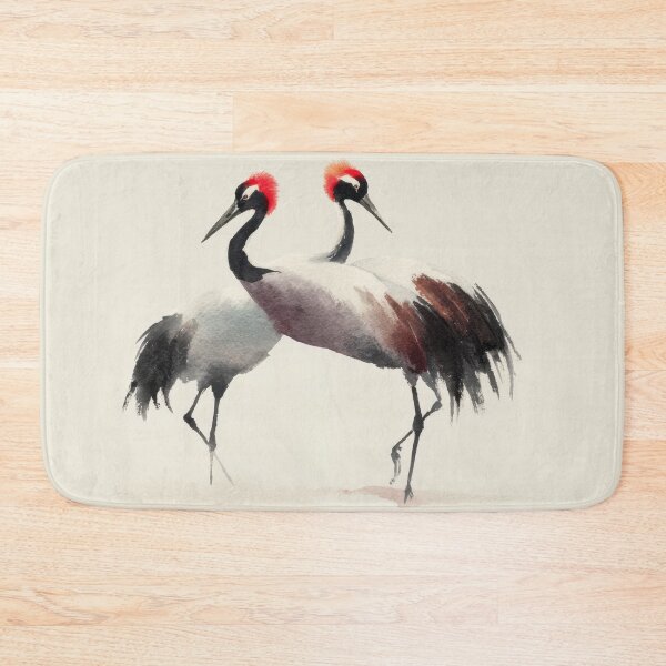 Item preview, Cranes stand together in watercolors designed and sold by anytka.