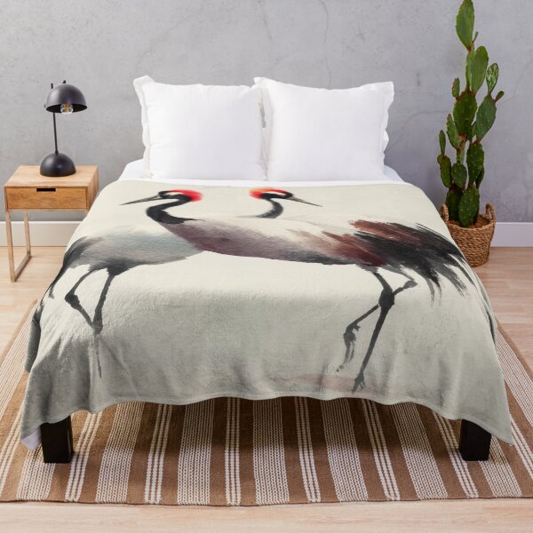 Item preview, Cranes stand together in watercolors designed and sold by anytka.