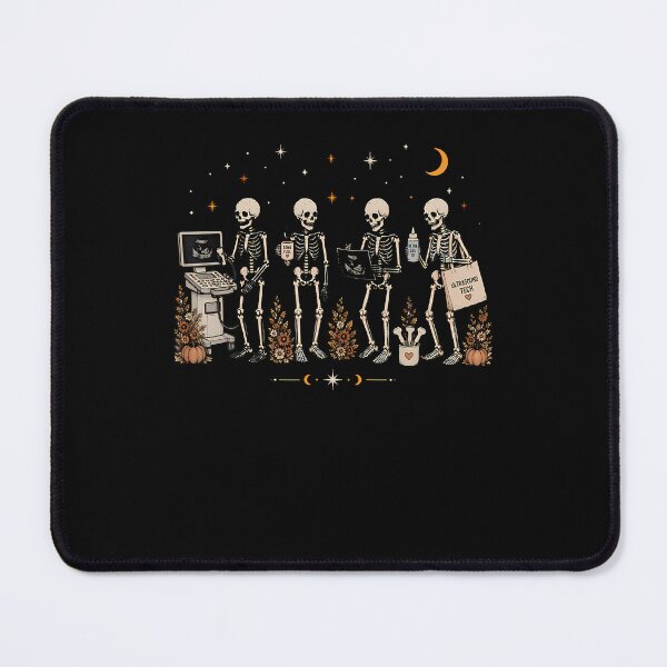 Item preview, Wildflower Skeleton Sonographer Ultrasound Tech Halloween designed and sold by Fereskabilon.