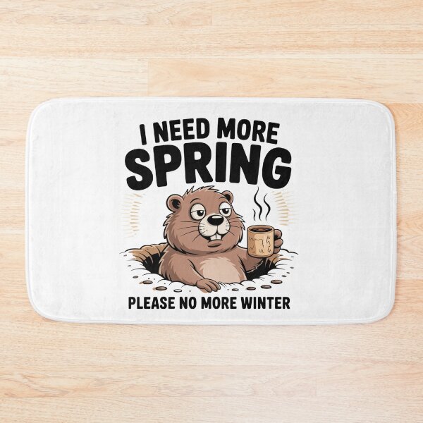 Item preview, Tired Groundhog Holding Coffee Funny Cartoon designed and sold by DariaOltes.