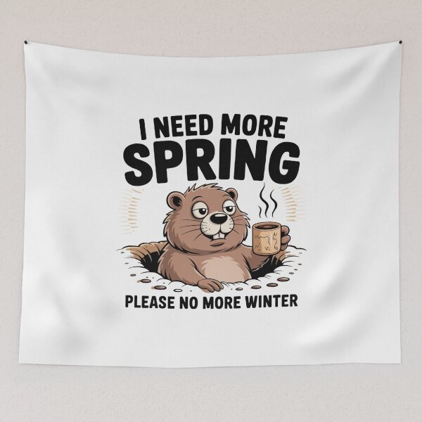Item preview, Tired Groundhog Holding Coffee Funny Cartoon designed and sold by DariaOltes.