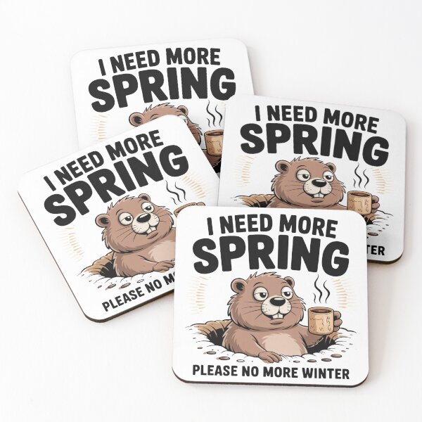 Item preview, Tired Groundhog Holding Coffee Funny Cartoon designed and sold by DariaOltes.