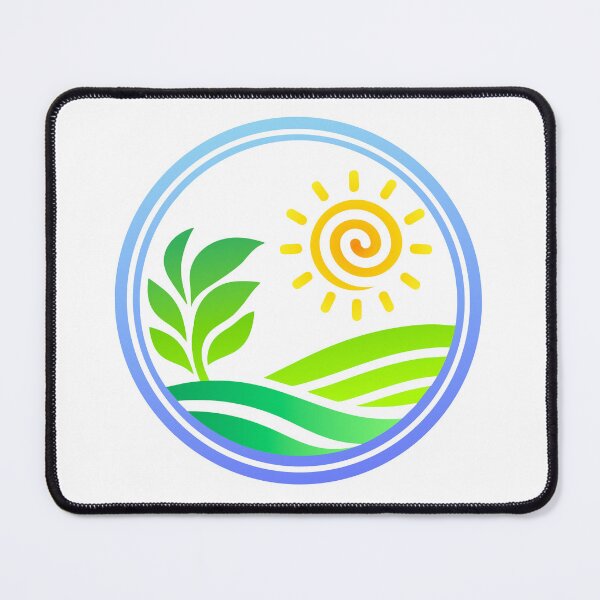 Item preview, Minimalistic Simple Agricultural Sun and Fields illustration with leaves Colour designed and sold by Avara-Creative.